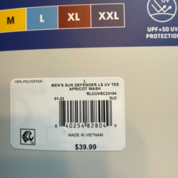 Reel Life, Sun Defender, Long Sleeve, UV Shirt, Size L - Picture 4 of 5